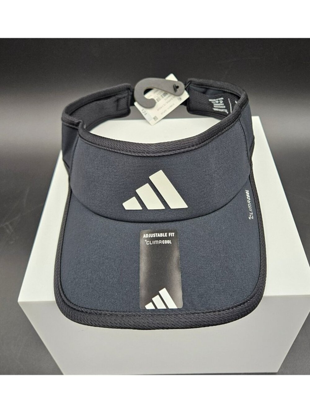 Adidas Climalite Black Adjustable Fit Visor With Climacool Technology